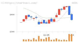 ワシントンホテル(4691)の日足チャート