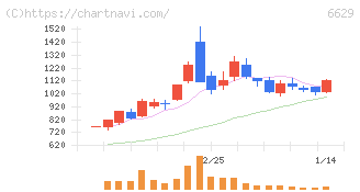 テクノホライゾン(6629)の日足チャート