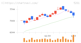 リソルホールディングス(5261)の日足チャート