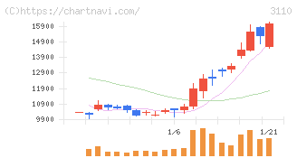 日東紡(3110)の日足チャート