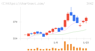 セキュアヴェイル(3042)の日足チャート
