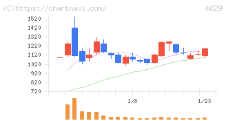 テクノホライゾン(6629)の日足チャート