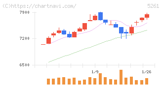 リソルホールディングス(5261)の日足チャート