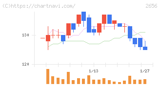 ベクターホールディングス(2656)の日足チャート
