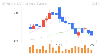 ポラリス・ホールディングス(3010)の日足チャート