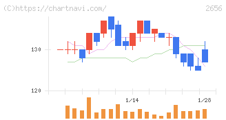 ベクターホールディングス(2656)の日足チャート