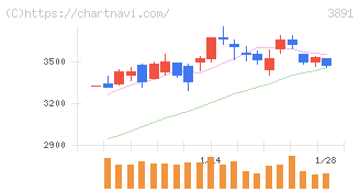 ニッポン高度紙工業(3891)の日足チャート