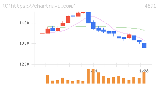 ワシントンホテル(4691)の日足チャート