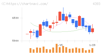 バンク・オブ・イノベーション(4393)の日足チャート