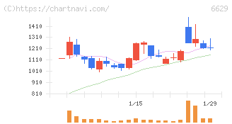 テクノホライゾン(6629)の日足チャート