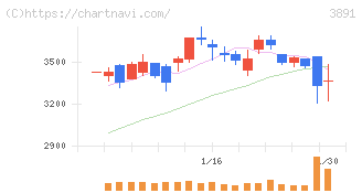 ニッポン高度紙工業(3891)の日足チャート