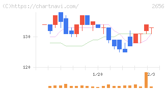 ベクターホールディングス(2656)の日足チャート
