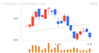 トランザクション・メディア・ネットワークス(5258)の日足チャート