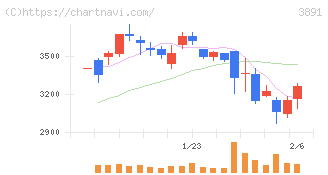 ニッポン高度紙工業(3891)の日足チャート