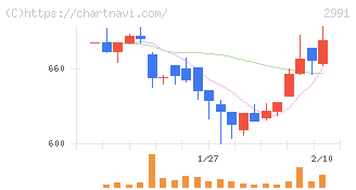 ランドネット(2991)の日足チャート