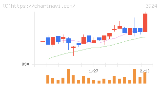 ランドコンピュータ(3924)の日足チャート