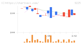 ブリッジコンサルティンググループ(9225)の日足チャート