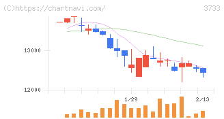 ソフトウェア・サービス(3733)の日足チャート