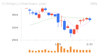 ニッポン高度紙工業(3891)の日足チャート