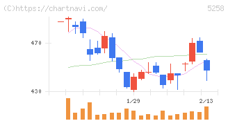 トランザクション・メディア・ネットワークス(5258)の日足チャート