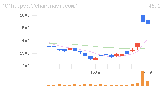 ワシントンホテル(4691)の日足チャート