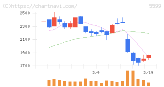 Ｓ＆Ｊ(5599)の日足チャート