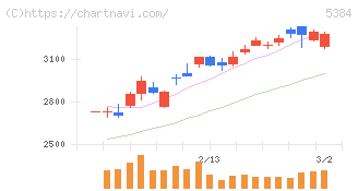 フジミインコーポレーテッド(5384)の日足チャート