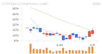 ノースサンド(446A)の日足チャート