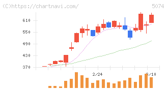 テスホールディングス(5074)の日足チャート