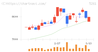 リソルホールディングス(5261)の日足チャート