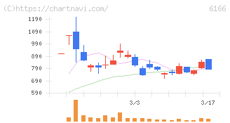 中村超硬(6166)の日足チャート