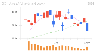 ニッポン高度紙工業(3891)の日足チャート