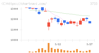 ソフトウェア・サービス(3733)の日足チャート