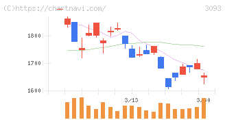 トレジャー・ファクトリー(3093)の日足チャート