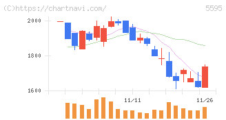 ＱＰＳ研究所(5595)の日足チャート