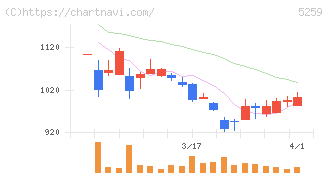 ＢＢＤイニシアティブ(5259)の日足チャート