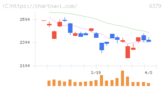 レイズネクスト(6379)の日足チャート