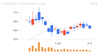 テスホールディングス(5074)の日足チャート