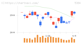 フジミインコーポレーテッド(5384)の日足チャート