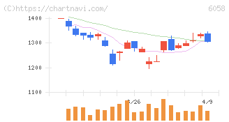 ベクトル(6058)の日足チャート