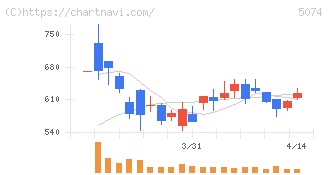 テスホールディングス(5074)の日足チャート