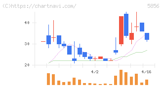 エルアイイーエイチ(5856)の日足チャート
