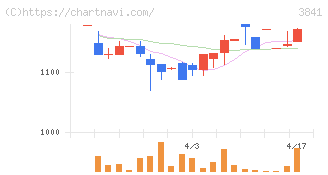 ジーダット(3841)の日足チャート