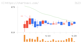 サイボー(3123)の日足チャート
