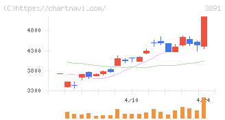 ニッポン高度紙工業(3891)の日足チャート