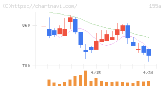 情報戦略テクノロジー(155A)の日足チャート